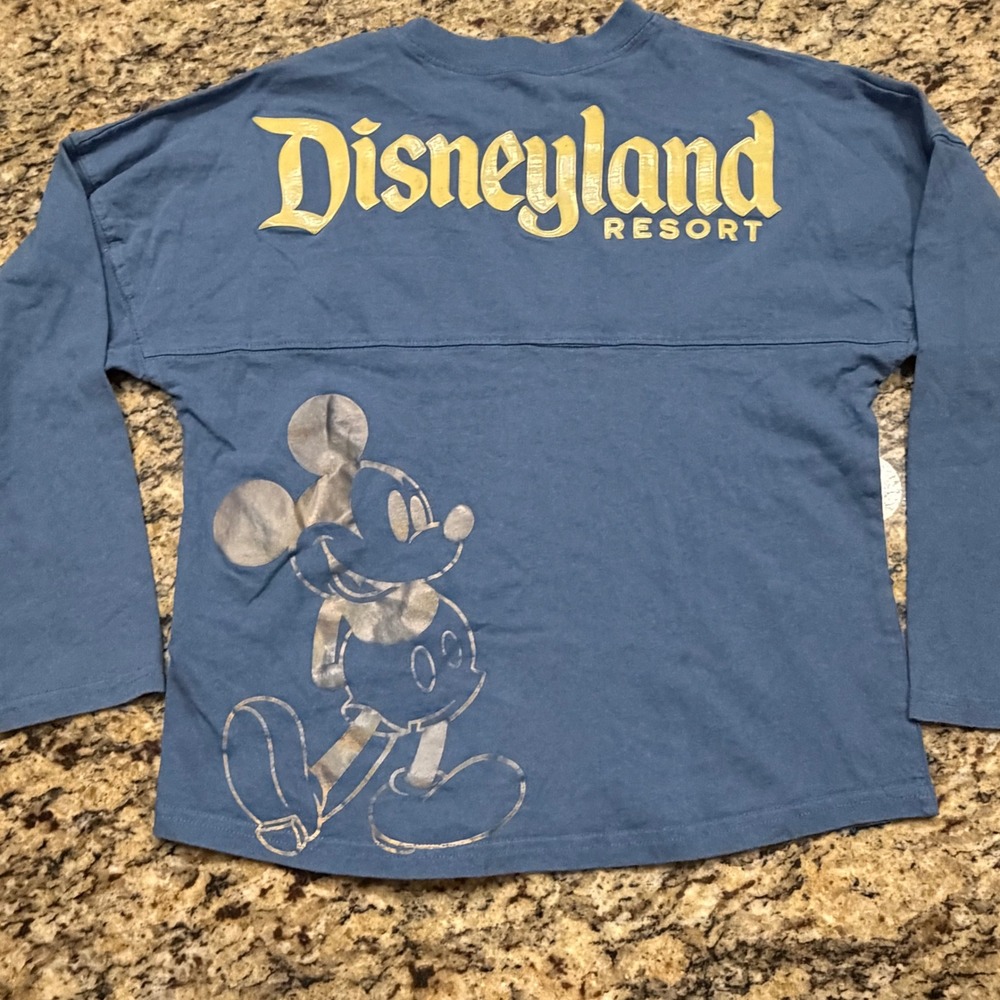 Disney Spirit Jersey Kids XL Blue Gold Mickey Mouse Disneyland Resort Shirt ws